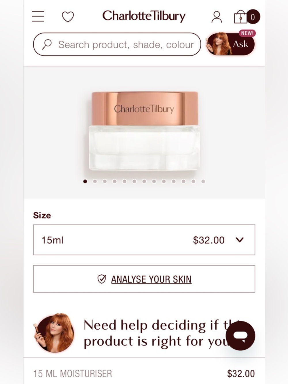 NIB! Lot: Charlotte Tilbury Magic Cream + Makeup bundle gift bag lip blush set